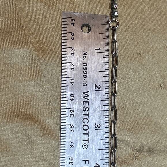 TOVA Rydell Necklace Antique Silver Statement Holiday Sparkle Runway Glam Drop - Picture 8 of 16